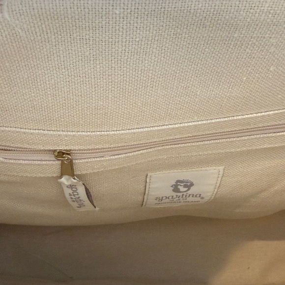 Spartina 449 palm beach tote, Sea Foam with Woven Accents - Picture 5 of 6